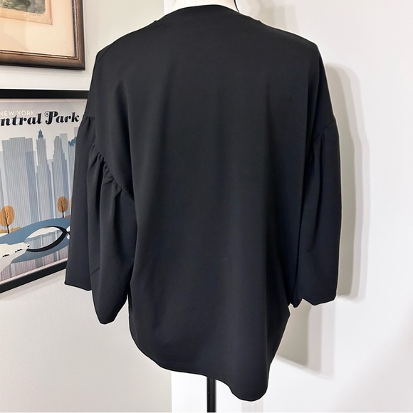 COS Black Oversized Boxy Long Sleeve Tee SZ M - Picture 2 of 5